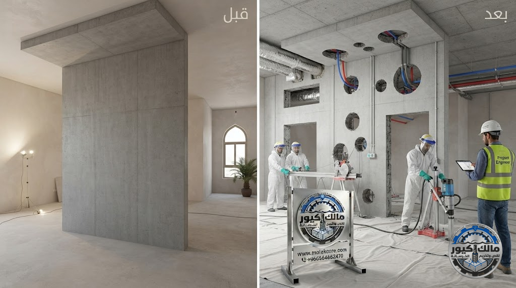 شركة مالك كيور تقدم خدمات أفضل مقاول قص وتخريم الخرسانة في المدينة المنورة باستخدام أحدث أجهزة القص والكور الماسي