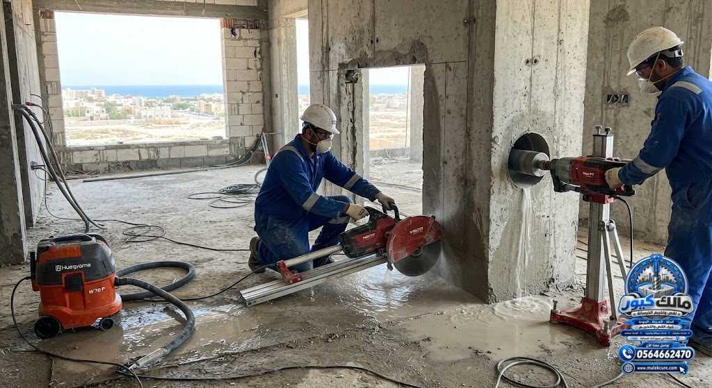 معدات قص وتخريم الخرسانة بالليث