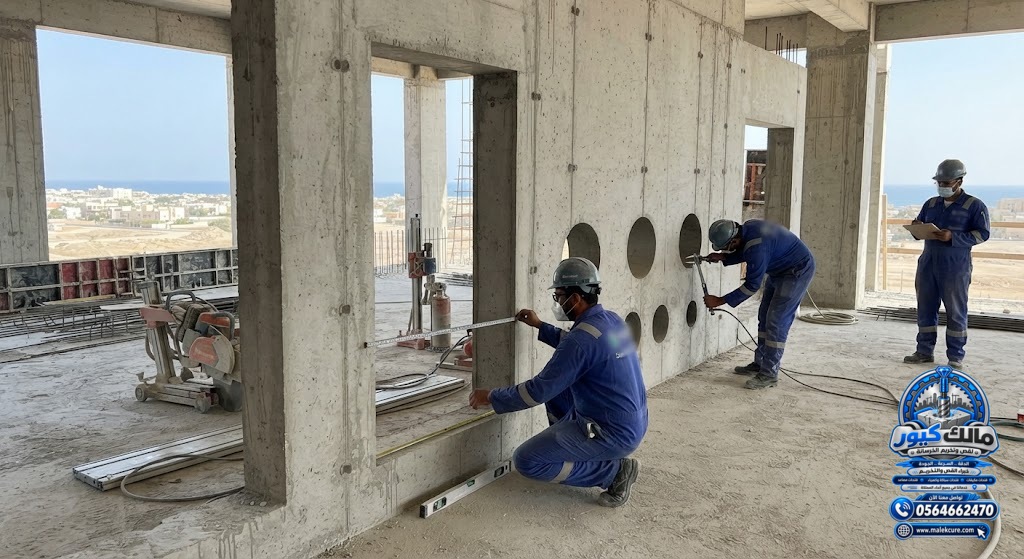 تنفيذ قص الخرسانة المسلحة بالليث