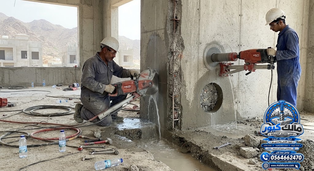 قص الجدران والأسقف والخرسانة المسلحة بالطائف