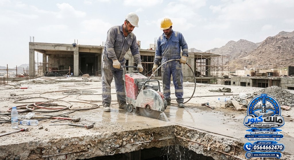 تخريم الخرسانة بالكور الماسي بالطائف