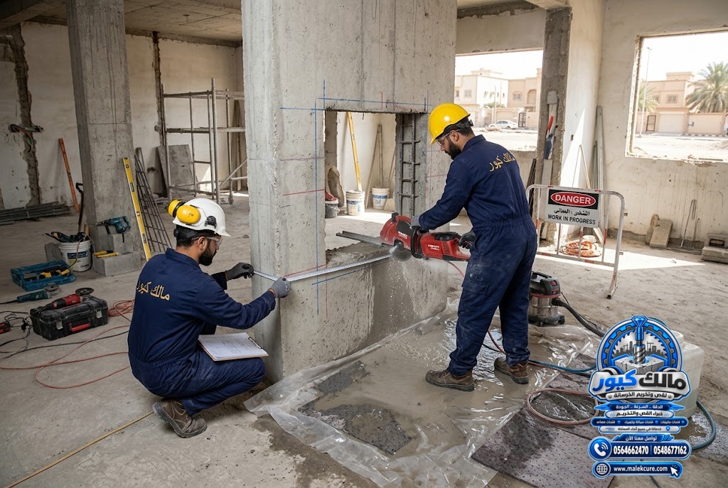تجهيز فتحات الخرسانة بذهبان ومراجعة متطلبات التنفيذ