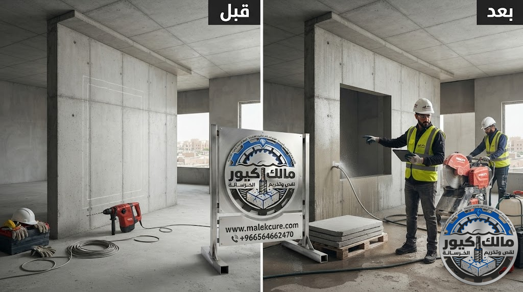 قص وتخريم الجدران والأسقف الخرسانية بخليص