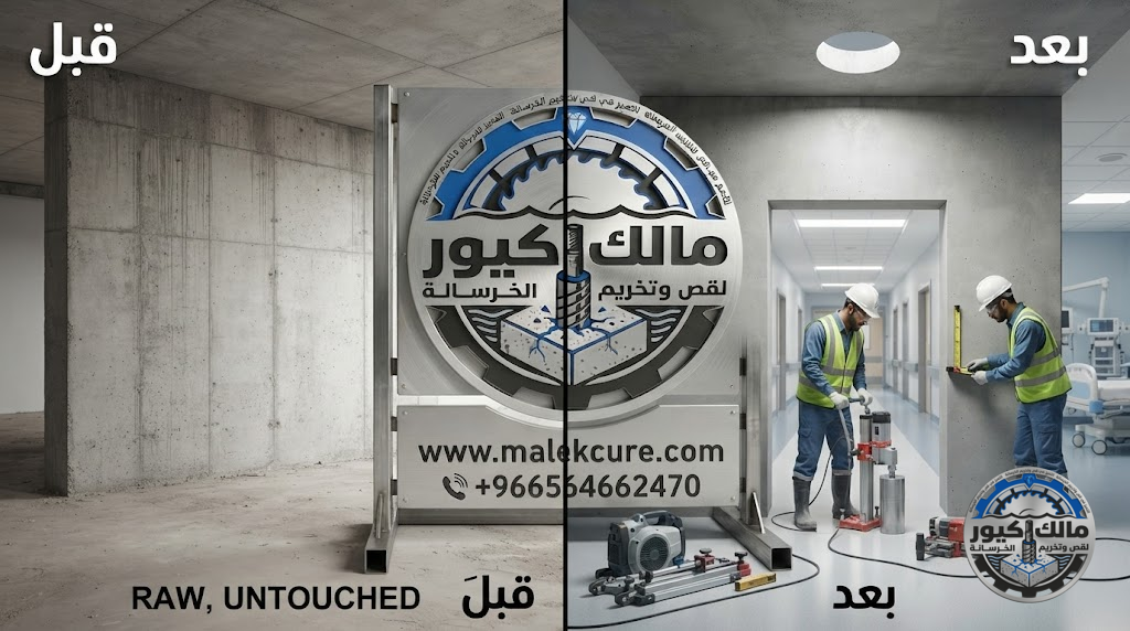 خدمات قص وتخريم الخرسانة وفتح الكور الماسي في ينبع من مالك كيور