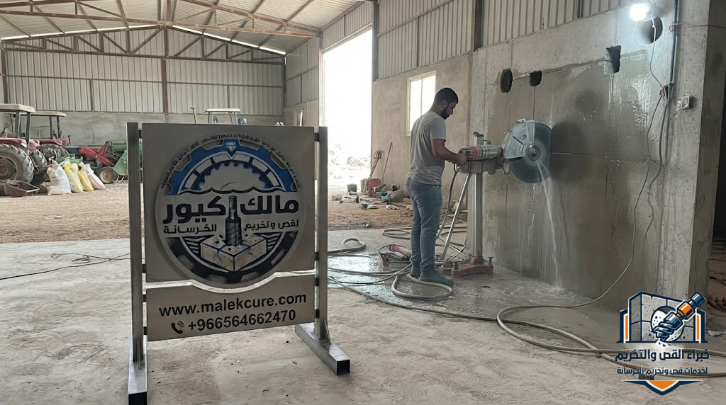قص الخرسانة المسلحة بالمنشار الماسي في الجموم