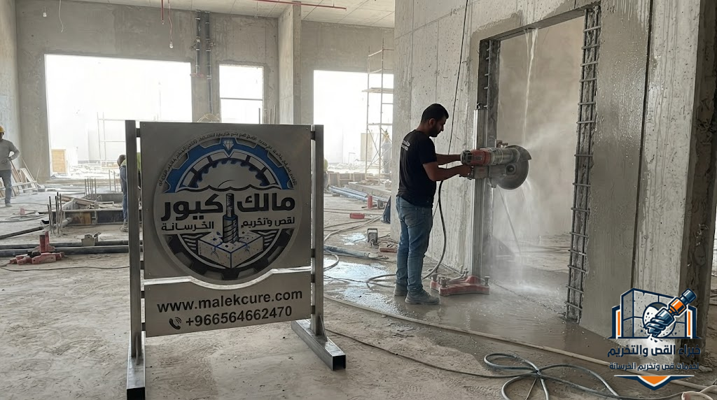 أعمال قص وتخريم الخرسانة للمشاريع السكنية والتجارية بالجموم