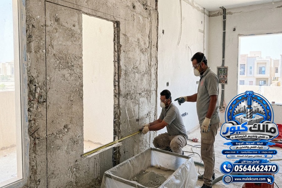قص فتحات الأبواب والنوافذ في المنازل