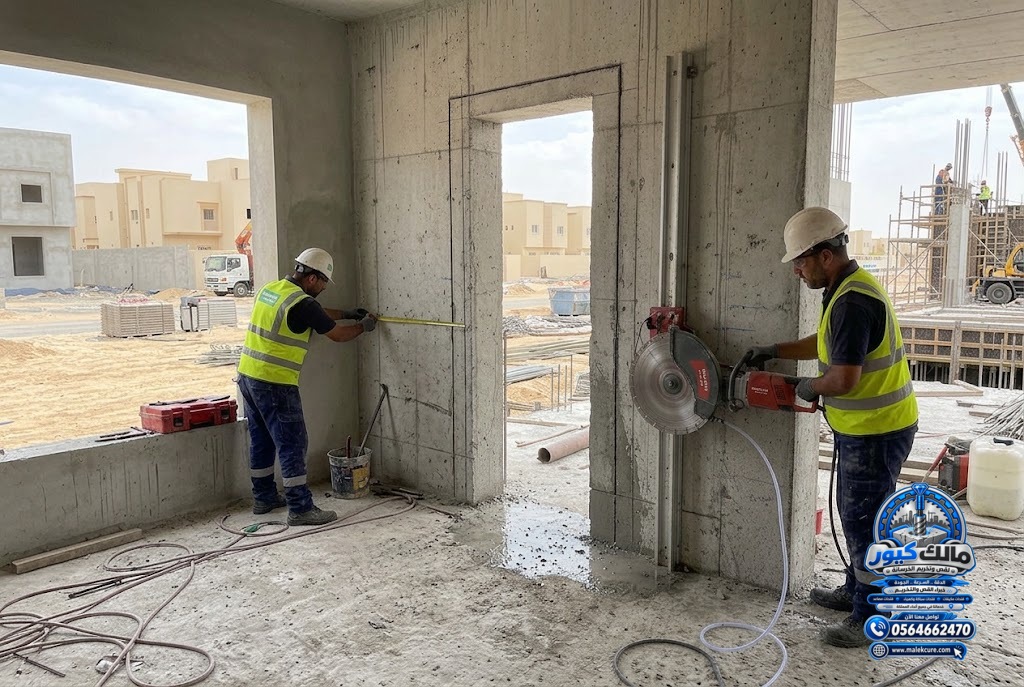 تحديد أبعاد وسماكة الخرسانة قبل القص في رابغ