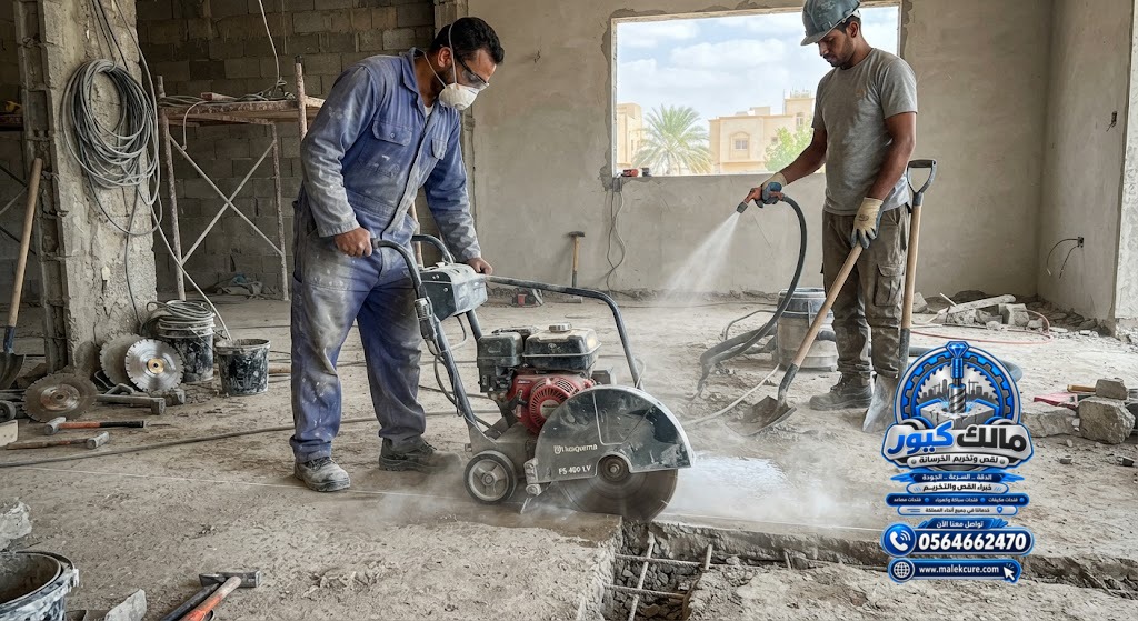 قص الجدران والأسقف الخرسانية بالليث