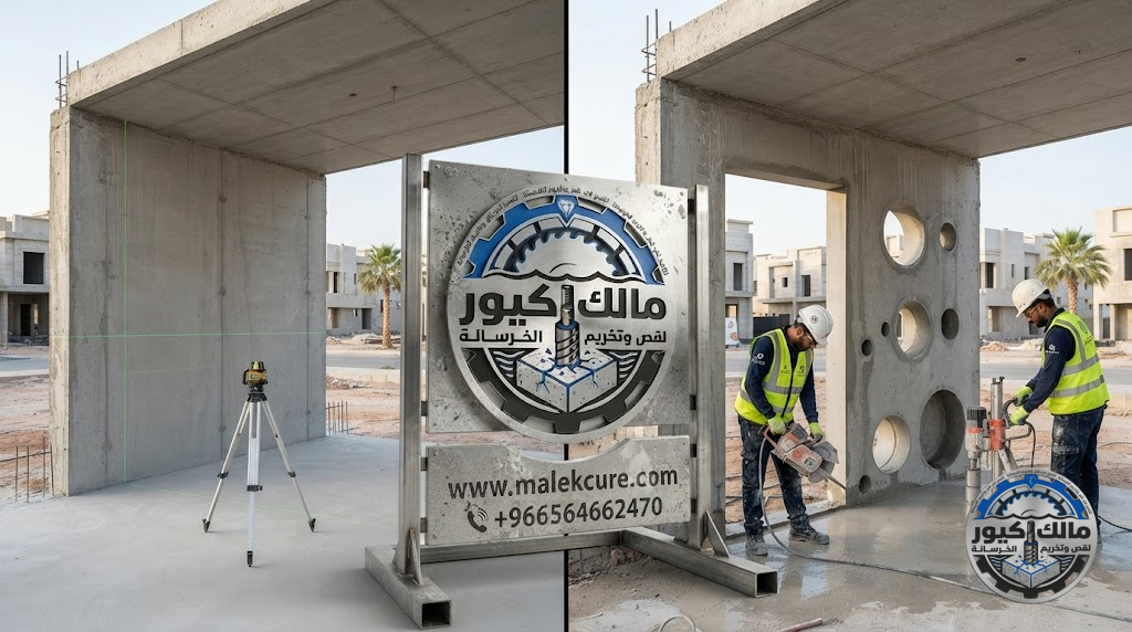 تنفيذ فتح الكور والفتحات الخرسانية في ينبع باستخدام أحدث أجهزة الكور الماسي