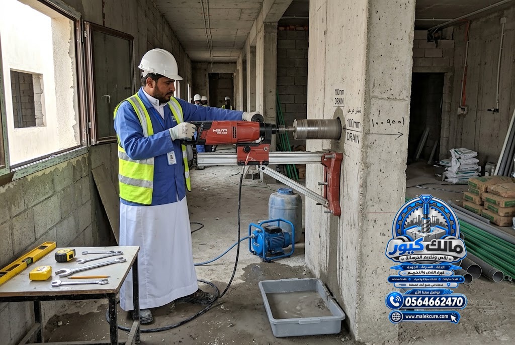تجهيز موقع تخريم الخرسانة برابغ
