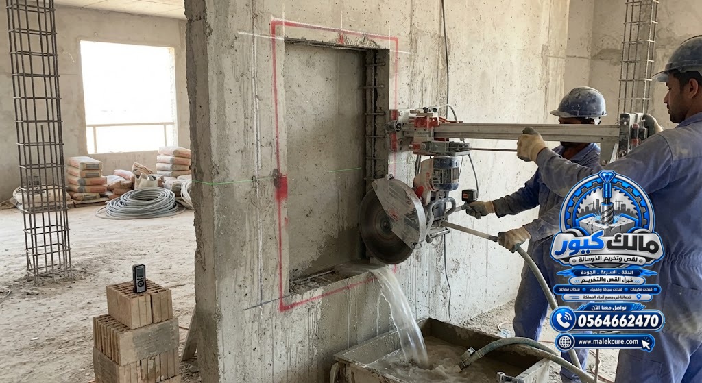فتح فتحات مصاعد خرسانية بالكامل | خصم خاص | مالك كيور