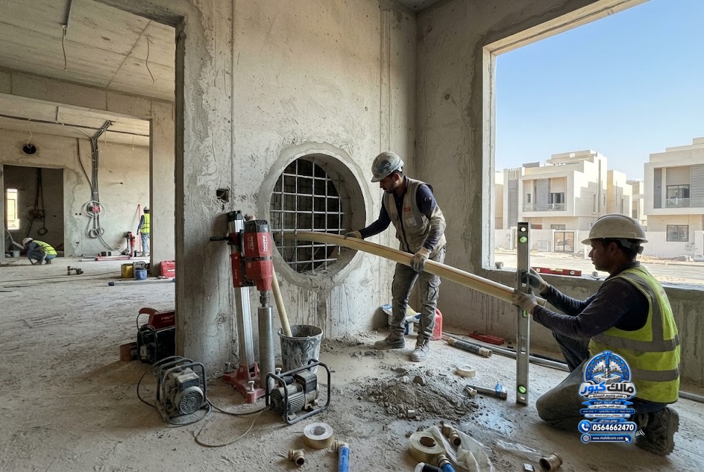 تخريم فتحات مواسير المياه بالكور الماسي بجدة