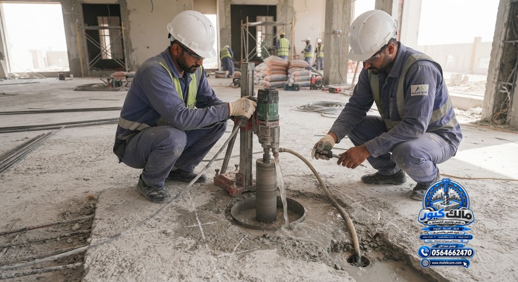 فتح كور ماسي في الخرسانة بالليث