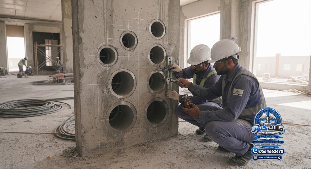 تخريم الخرسانة بالكور الماسي بالليث