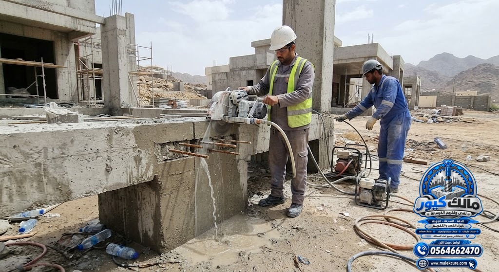 قص الخرسانة بالواير الماسي بالطائف | 0564662470 | مالك كيور
