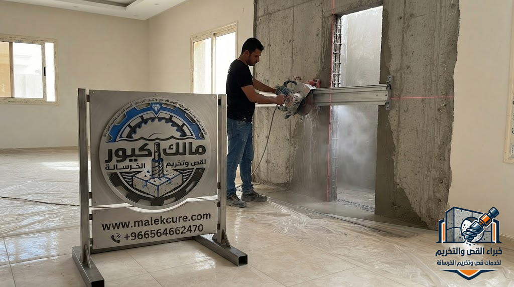 شركة مالك كيور تقدم خدمات قص الجدران الخرسانية بالليزر في الجموم باستخدام أحدث تقنيات القص الماسي بدقة هندسية